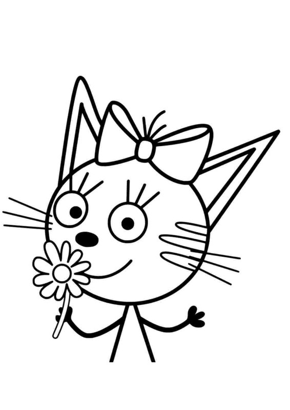 Картинки для детей раскраски три кота