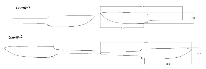Нож всадной монтаж чертеж