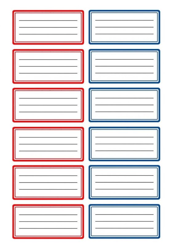 Наклейки для подписывания тетрадей