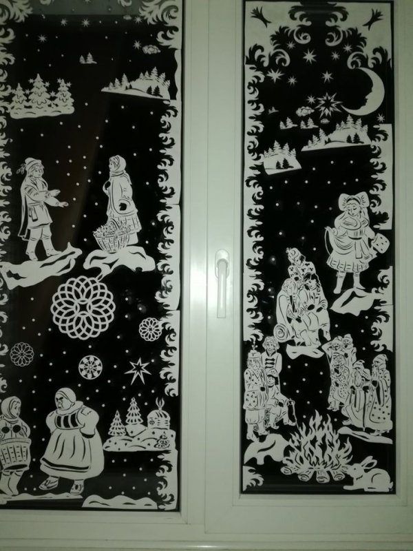 Украшение на окна 12 месяцев