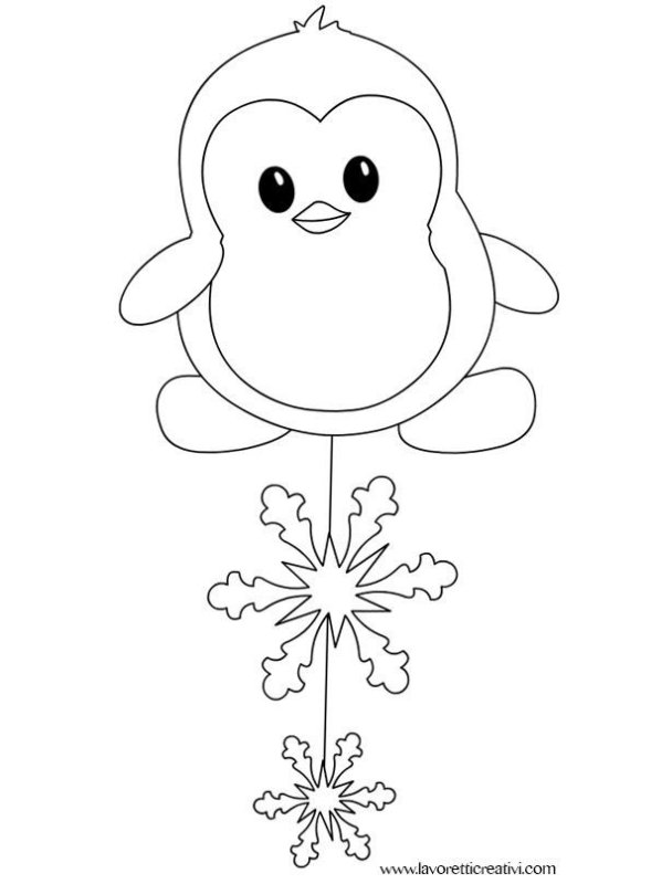 Вытынанки пингвины на новый год