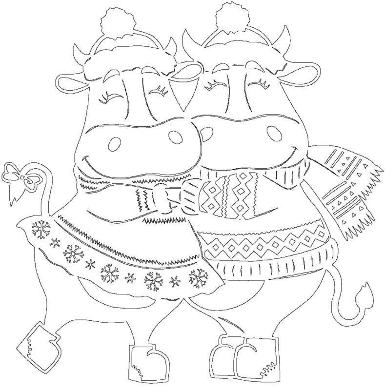 Новогодние вырезалки символ года