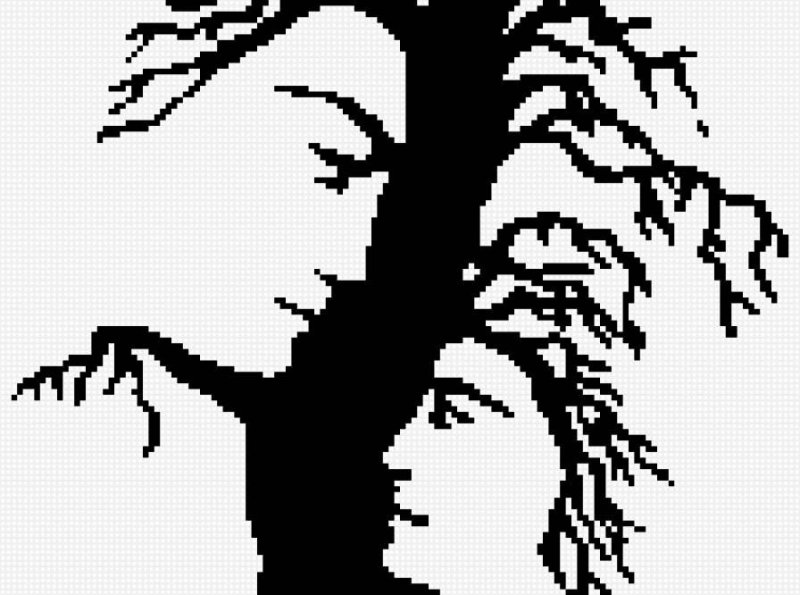 Вышивка дерево