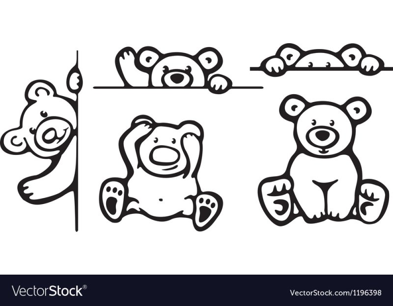 Трафарет медведя