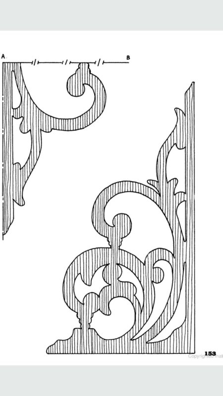 Наличники домовая пропильная резьба чертёж