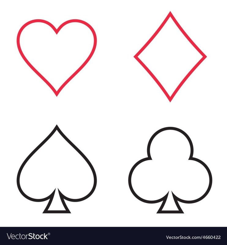 Черви Буби пики крести