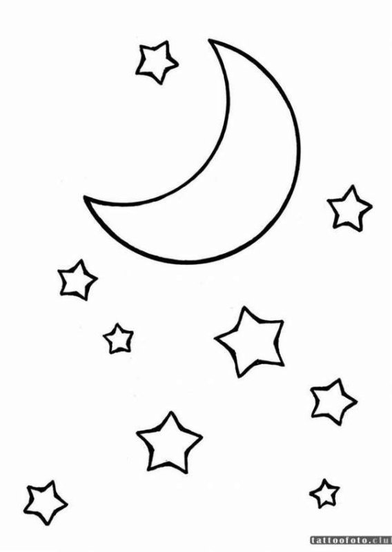 Трафарет полумесяц