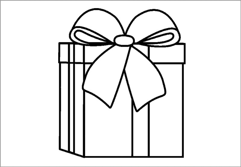 Рисунок подарка с бантиком