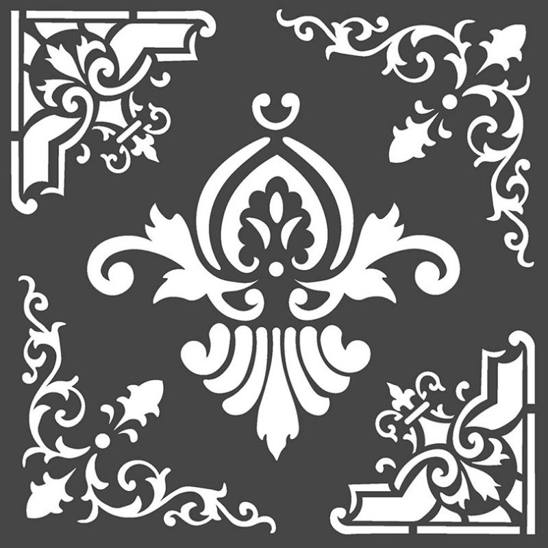 Кыргызский орнамент трафарет