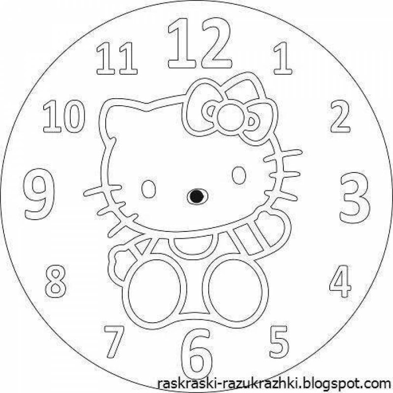 Часы раскраска