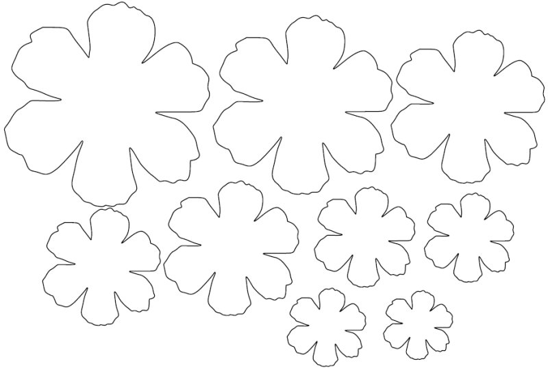 Трафареты цветов для поделок