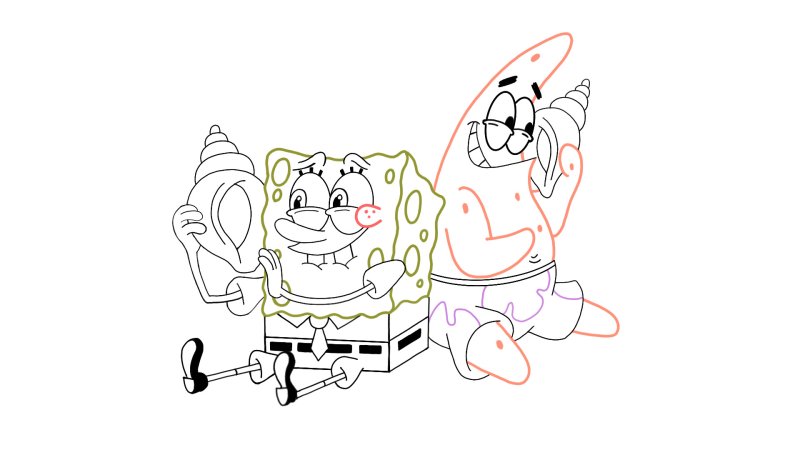 Разукрашка Спанч Боб