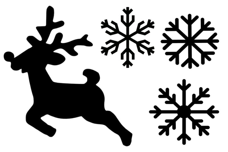 Трафареты новогодние для нанесения краской