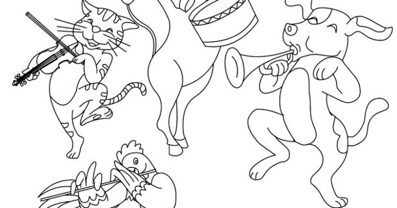 Квартет басня Крылова раскраска