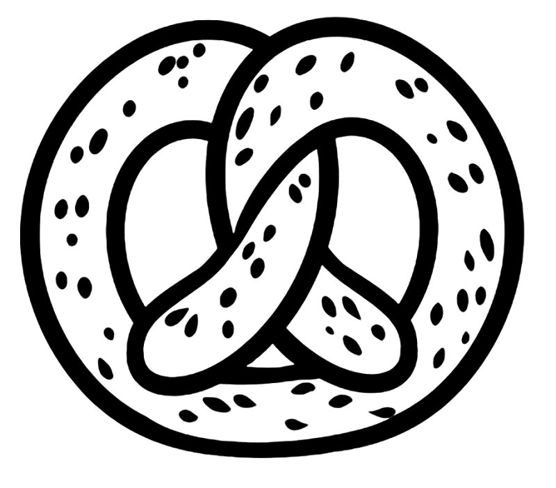 Крендельки раскраска