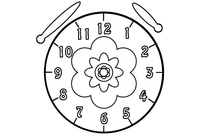 Трафарет часы