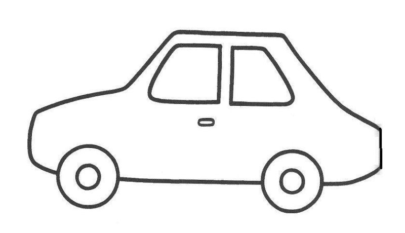 Легковая машина раскраска для малышей