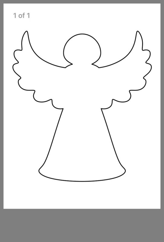 Ангелочек трафарет для вырезания