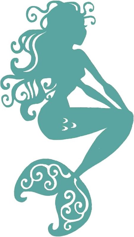 Трафарет русалки для вырезания
