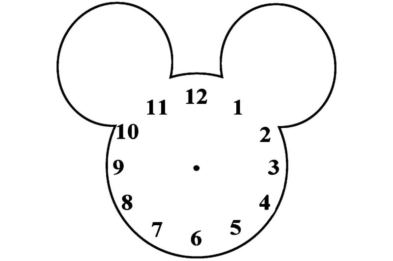Циферблат часов трафарет