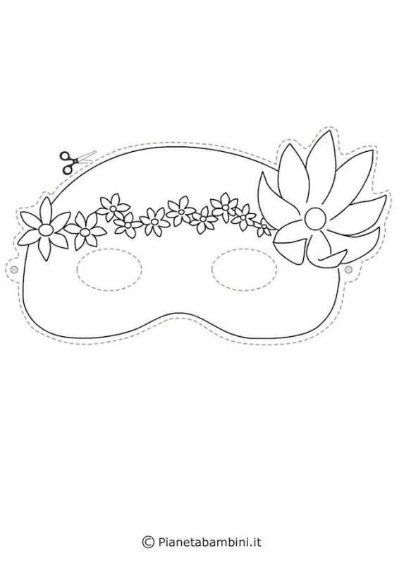 Раскраска маска для девочек