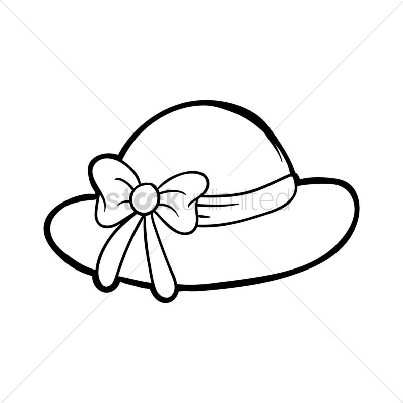 Шляпка раскраска