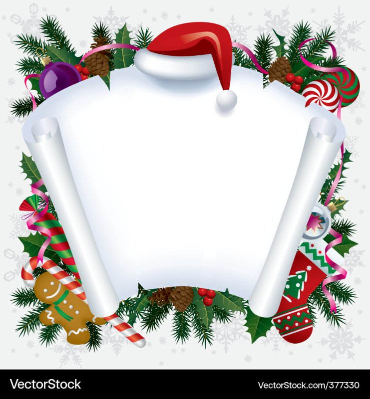 Новогодняя рамка для текста