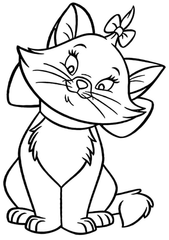 Кошки. Раскраска