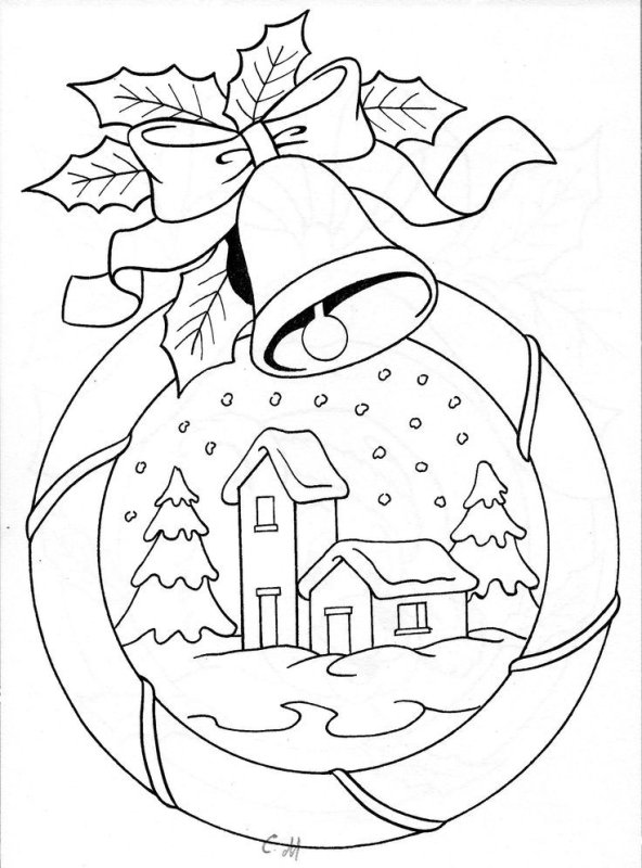 Новогодние картинки для срисовки