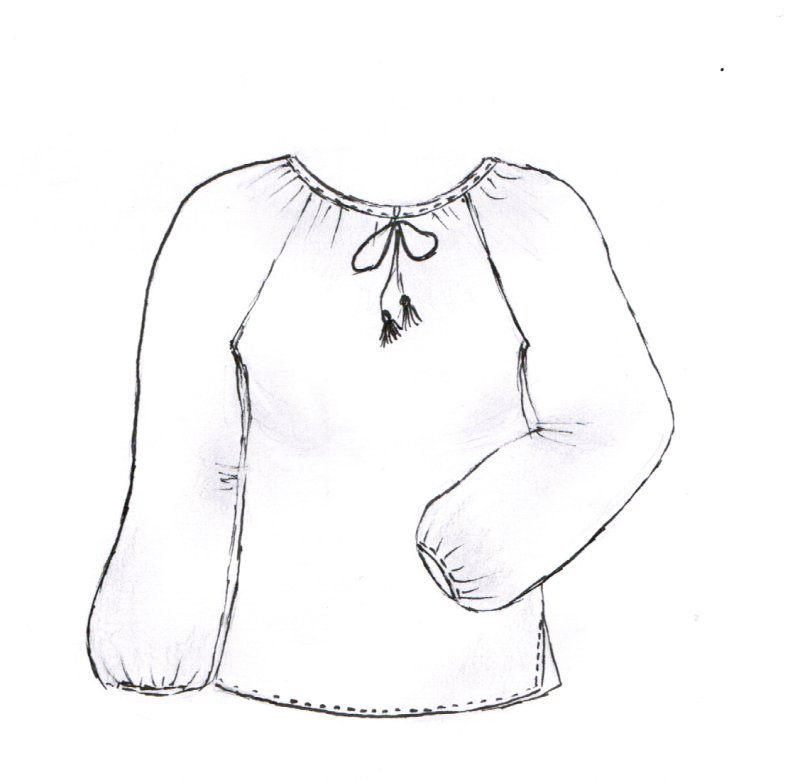 Рубаха шаблон для рисования