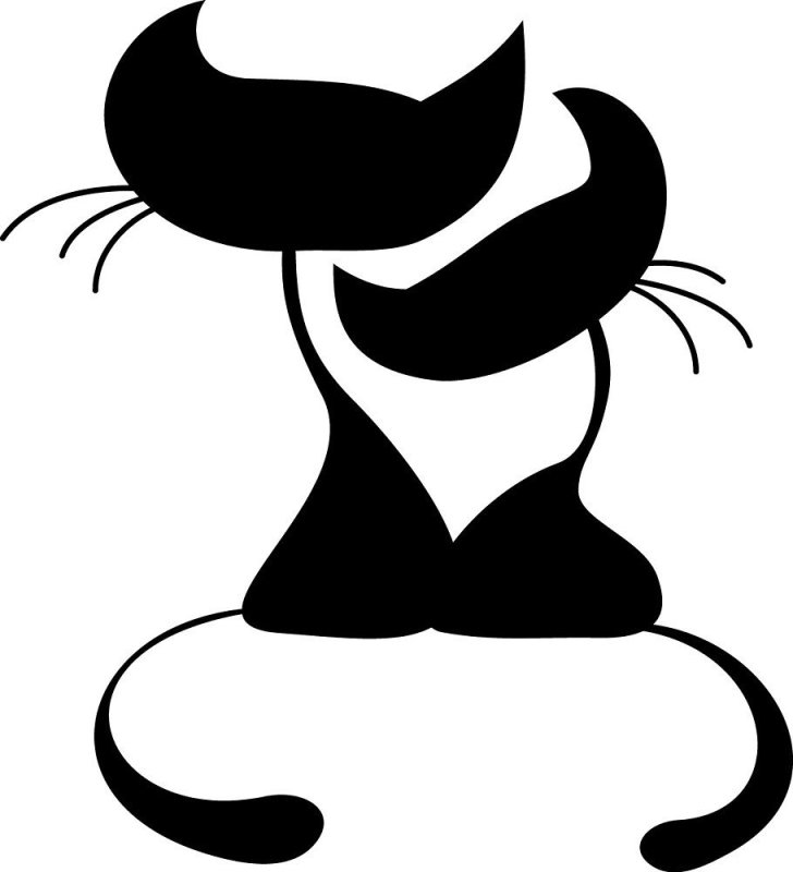 Силуэт котенка