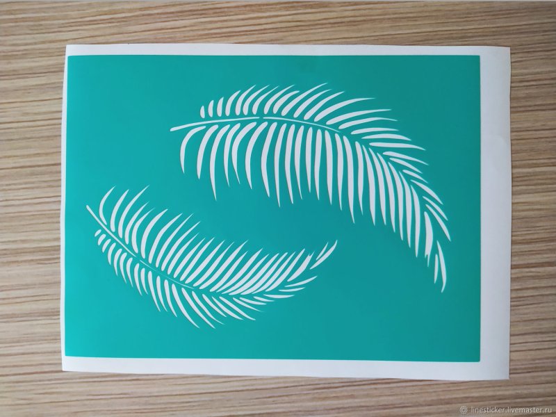 Лист пальмы трафарет