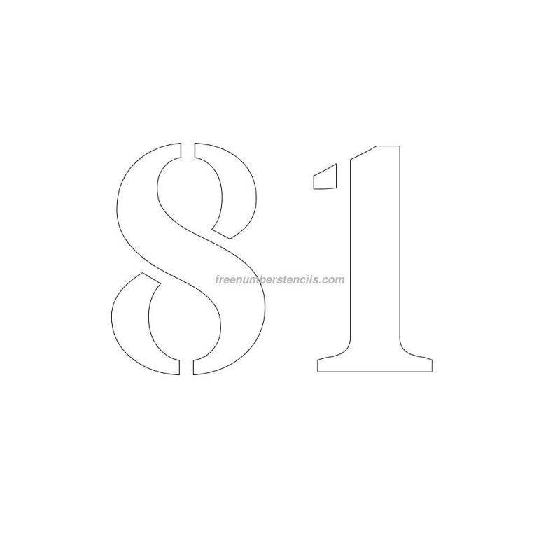 Трафарет для торта цифра