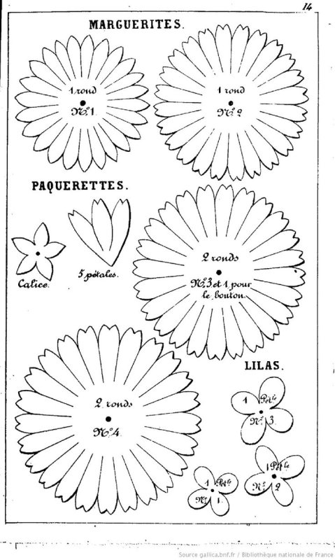 Трафареты для объемных цветов