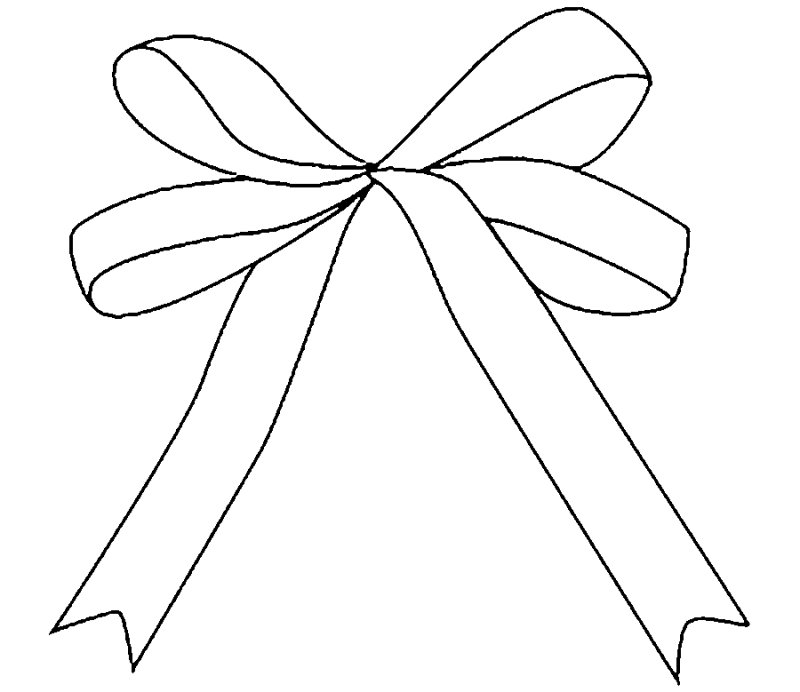 Бантик раскраска для детей