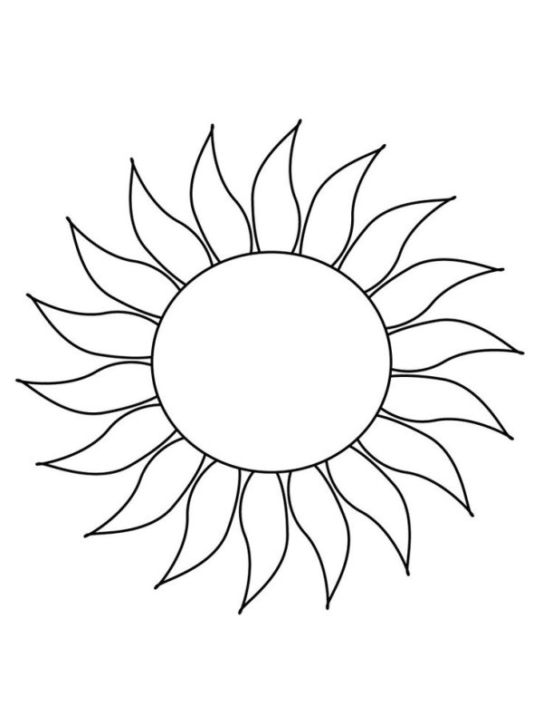 Солнце раскраска