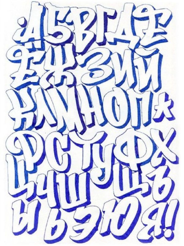 Буквы в стиле граффити русские