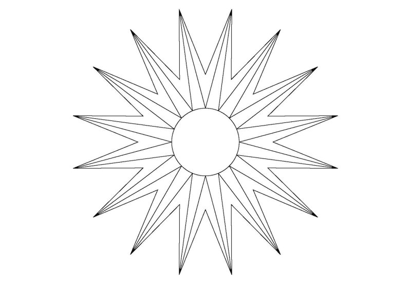 Солнце для распечатки