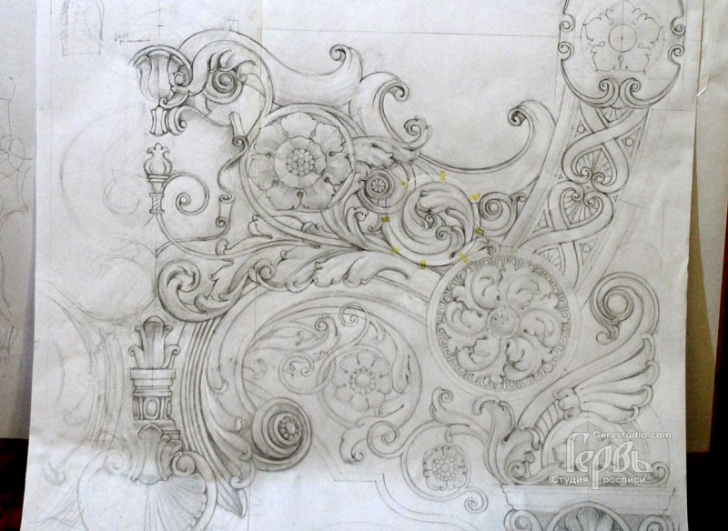 Альфрейная живопись гризайль