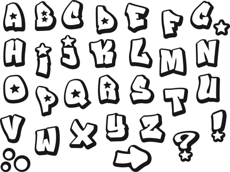 Буквы граффити алфавит