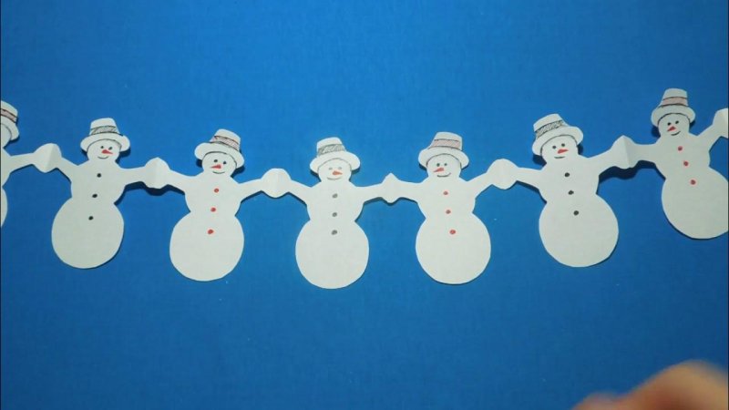 Гирлянда из снеговиков