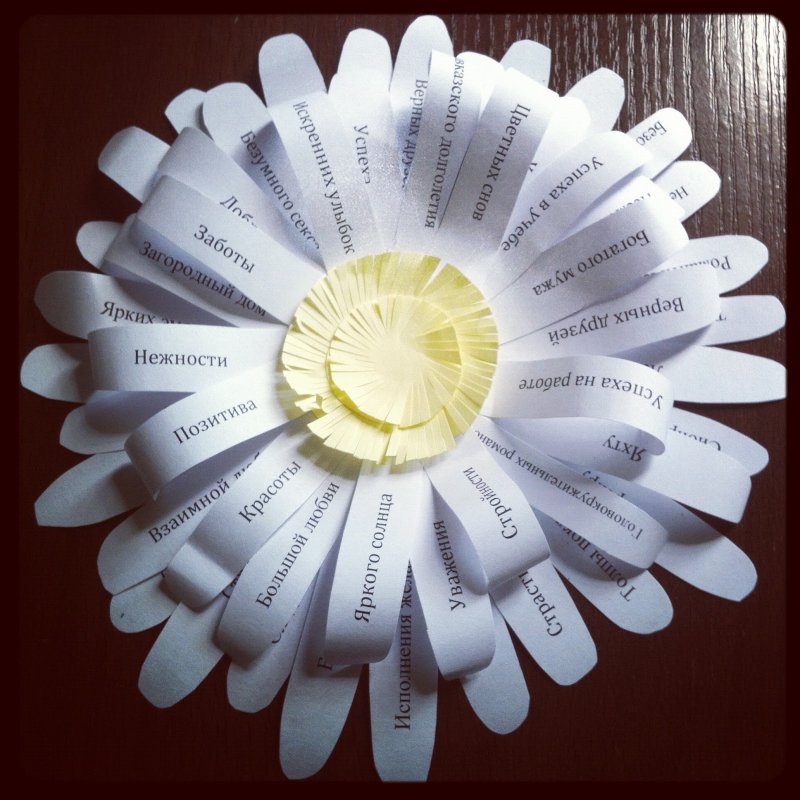 Ромашка с пожеланиями