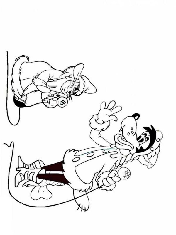 Волк и заяц ну погоди раскраска