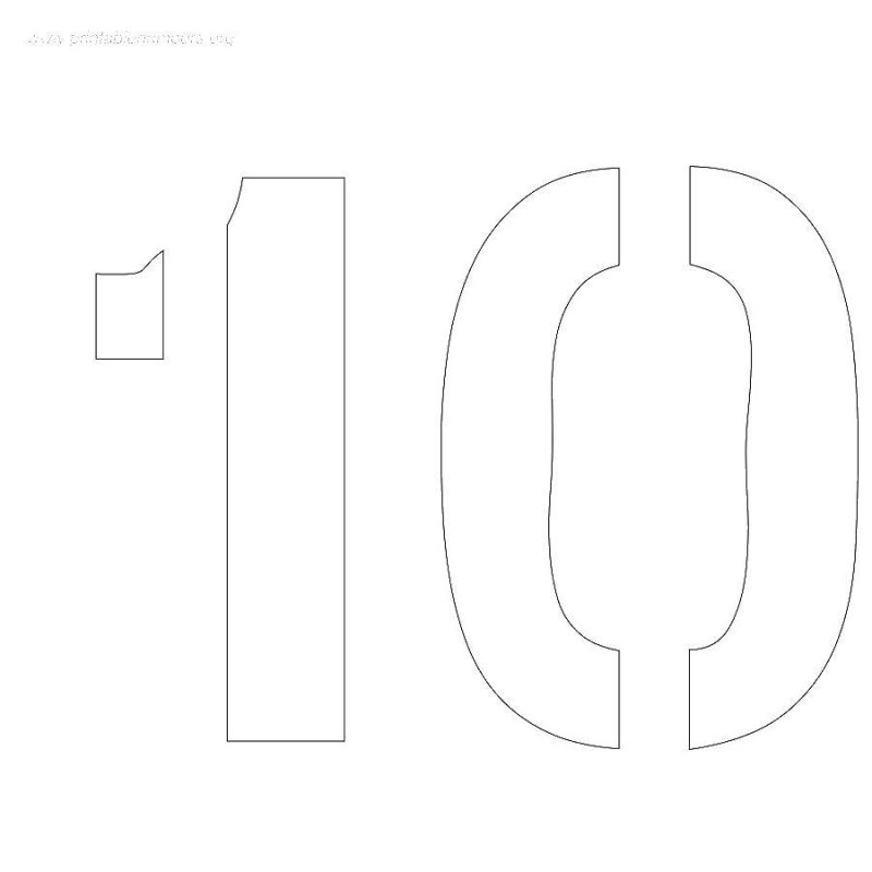 Цифры трафарет для вырезания