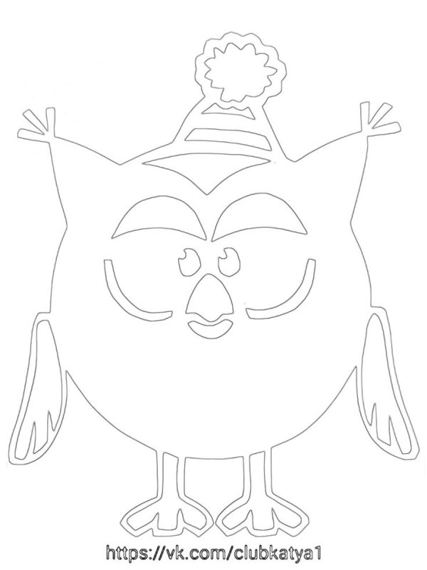 Вытынанки Смешарики новогодние