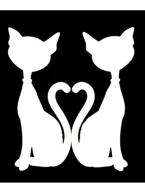 Трафареты кошек для декора стен
