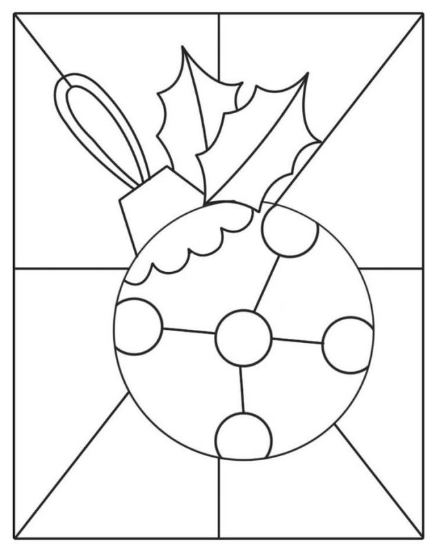 Новогодний витраж для детей