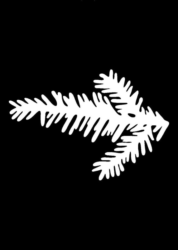 Еловая веточка на окно