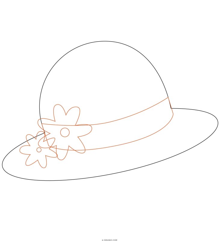 Шляпка раскраска для детей