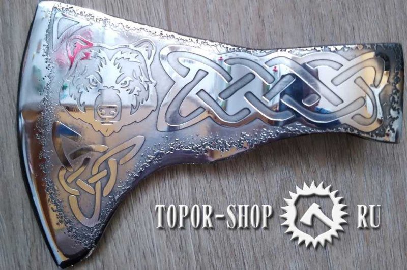 Наклейки для травления металла на топоре